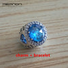 925 sterling Silver Bracelets for women with Radiant Hearts charms fit silver charms beads DIY bangles fine jewelry br001