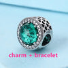 925 sterling Silver Bracelets for women with Radiant Hearts charms fit silver charms beads DIY bangles fine jewelry br001