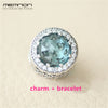 925 sterling Silver Bracelets for women with Radiant Hearts charms fit silver charms beads DIY bangles fine jewelry br001