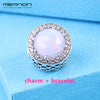 925 sterling Silver Bracelets for women with Radiant Hearts charms fit silver charms beads DIY bangles fine jewelry br001