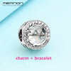 925 sterling Silver Bracelets for women with Radiant Hearts charms fit silver charms beads DIY bangles fine jewelry br001