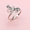 spring collection fine jewelry silver animal ring Dreamy Dragonfly rings for women anillos 925 sterling silver jewelry