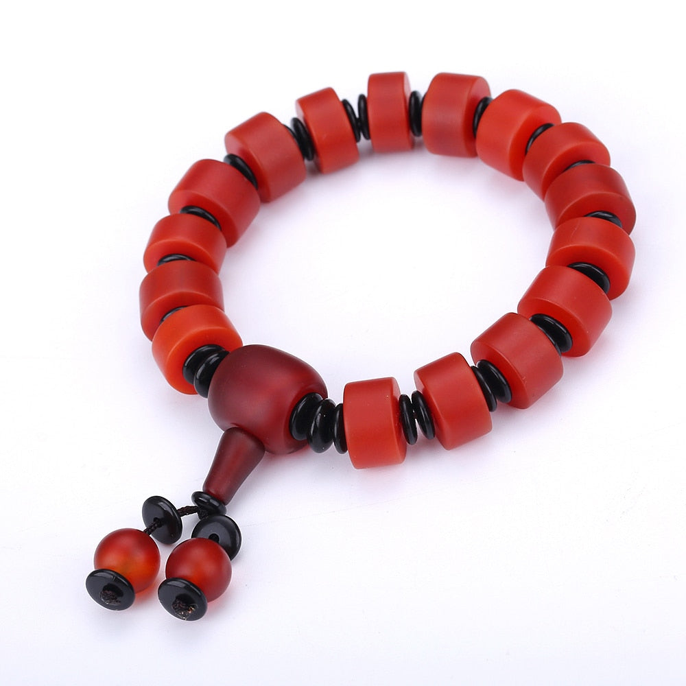 Men Bracelet Fashion Natural Chalcedony Crystal Pop Beads Jewelry Couple Stone Agate Beads Bracelet for Men Women Classic Gifts