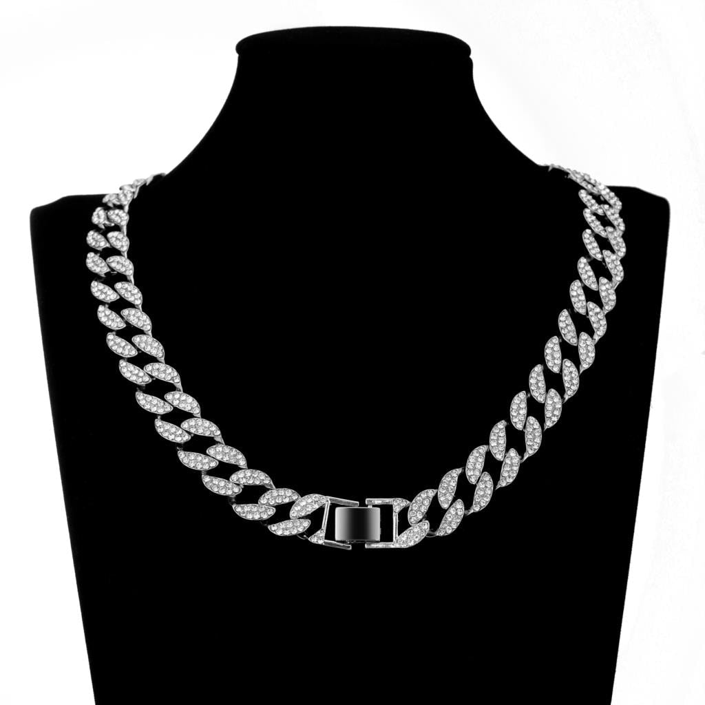 Men Chain Neklace Men's Hip-Hop Chains Gold Chain Studded Large Heavy Cuban Chain HIP HOP Jewelry Necklaces Iced Out Chain