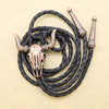 Men Cow Skull Texas Bolo Bola Tie Necktie Necklace Rodeo Longhorn Steer Bull Head Skeleton Southwest Western Hip Hop jewelry