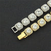 Men Hip Hop Big Tennis Chain Necklace Full Square Cubic Zircon Chain Iced Out Bling HipHop Necklaces Jewelry Gifts