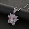 Men Hip Hop Game Boy Pendant With Iced Out Bling Big Square Chain HipHop Anime Necklaces Jewelry For Birthday Gifts