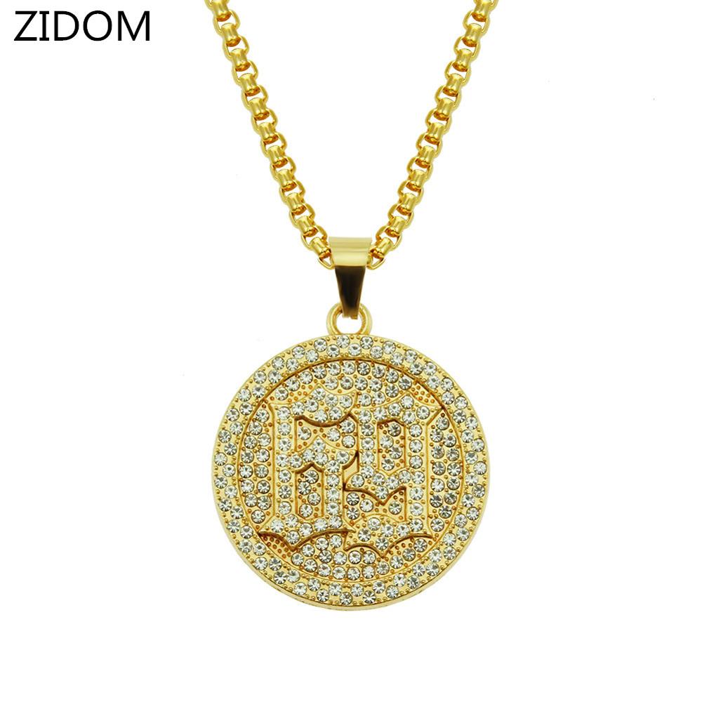 Men Hip hop Ice out bling 6ix9ine Rapper pendant necklaces Pave setting AAA Rhinestone Hiphop necklace charm jewelry