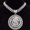 Men Hip hop Iced out Bling Rotatable Dollar Pendant Necklace 13mm Width Cuban Chain Hiphop Necklaces  Charm jewelry