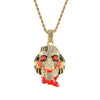 Men Hip hop iced out 69 Saw Doll Head Mask pendant necklaces male Hiphop pendants necklace charm jewelry  gifts
