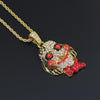 Men Hip hop iced out 69 Saw Doll Head Mask pendant necklaces male Hiphop pendants necklace charm jewelry  gifts
