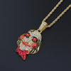 Men Hip hop iced out 69 Saw Doll Head Mask pendant necklaces male Hiphop pendants necklace charm jewelry  gifts