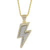 Men HipHop Lightning Pendant Necklace Full Zircon Choker Necklaces Temperament Trend Jewelry Streetwear Party Accessories