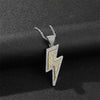 Men HipHop Lightning Pendant Necklace Full Zircon Choker Necklaces Temperament Trend Jewelry Streetwear Party Accessories