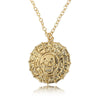 Men Lady Female Girl Women Girlfriend Metal Gold Color Pirates of The Caribbean Aztec Gold Coins Pendant Charm Necklace