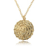 Men Lady Female Girl Women Girlfriend Metal Gold Color Pirates of The Caribbean Aztec Gold Coins Pendant Charm Necklace