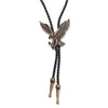 Men Necktie Jewelry Vintage Dance Bolo Tie Western Cowboy Rodeo Leather Necklace Mini Camera Mask Indian Eagle Pendant