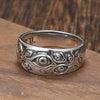 Men Retro Hip-Hop Personality Ring Punk  Rings for Women Gothic Engraved Demon Eye Retro Hipster Ring