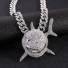 Men'S Hip Hop Crystal 6IX9INE Shark Pendant Necklace With 13mm Iced Out Rhienstone Miami Cuban Chain Choker Gothic Jewelry