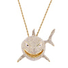 Men'S Hip Hop Crystal 6IX9INE Shark Pendant Necklace With 13mm Iced Out Rhienstone Miami Cuban Chain Choker Gothic Jewelry