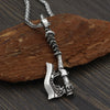 Men Viking Axe Amulet  Amulet Pendant Necklace Talisman Jewelry 23 Inch Chain with Viking Gift Bag