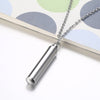 Men Woman Capsule Necklace Openable Cylindrical Pill Case Pendants Stainless Steel Remembrance Gift Jewelry