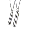 Men Woman Capsule Necklace Openable Cylindrical Pill Case Pendants Stainless Steel Remembrance Gift Jewelry
