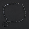 Men Women Hematite Geometric Multi-layer Round Heart Dolphin Pendant Necklace Clavicle Chain Natural Stone Choker Party Jewelry