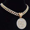 Men Women Hip Hop 6ix9ine Rapper Pendant Necklace with 13mm Miami Cuban Chain Iced Out Bling HipHop Necklaces Jewelry