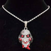Men Women Hip Hop Iced Out Bling Mask Pendant Necklace with 13mm Miami Cuban Chain Necklaces Hiphop Charm Jewelry