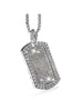 Men Women Hip Hop Iced Out Crystal Dog Tag Pendant Necklaces Statement Chain Gold Silver Plated Party Club Jewelry