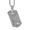 Men Women Hip Hop Iced Out Crystal Dog Tag Pendant Necklaces Statement Chain Gold Silver Plated Party Club Jewelry
