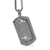 Men Women Hip Hop Iced Out Crystal Dog Tag Pendant Necklaces Statement Chain Gold Silver Plated Party Club Jewelry