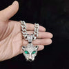 Men Women Hip Hop Leopard Pendant Necklace Miami Cuban Chain Iced Out Bling HipHop animal Necklaces Charm Jewelry