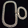Men Women Hip hop Iced Out Bling chain Necklace 13mm Miami Cuban Chains HipHop Necklaces  Charm Jewelry
