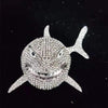 Men Women Hip hop Iced out Bling Big Size Shark Pendant Necklace 13mm crystal Cuban Chain Hiphop Necklaces Charm jewelry