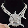 Men Women Hip hop Iced out Bling Big Size Shark Pendant Necklace 13mm crystal Cuban Chain Hiphop Necklaces Charm jewelry