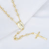 Men Women Light Yellow Gold-color Catholic Religious Virgin Mary Guadalupe Rosary Necklace Jewelry 6mm Prayer Beads