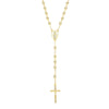 Men Women Light Yellow Gold-color Catholic Religious Virgin Mary Guadalupe Rosary Necklace Jewelry 6mm Prayer Beads