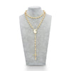 Men Women Light Yellow Gold-color Catholic Religious Virgin Mary Guadalupe Rosary Necklace Jewelry 6mm Prayer Beads