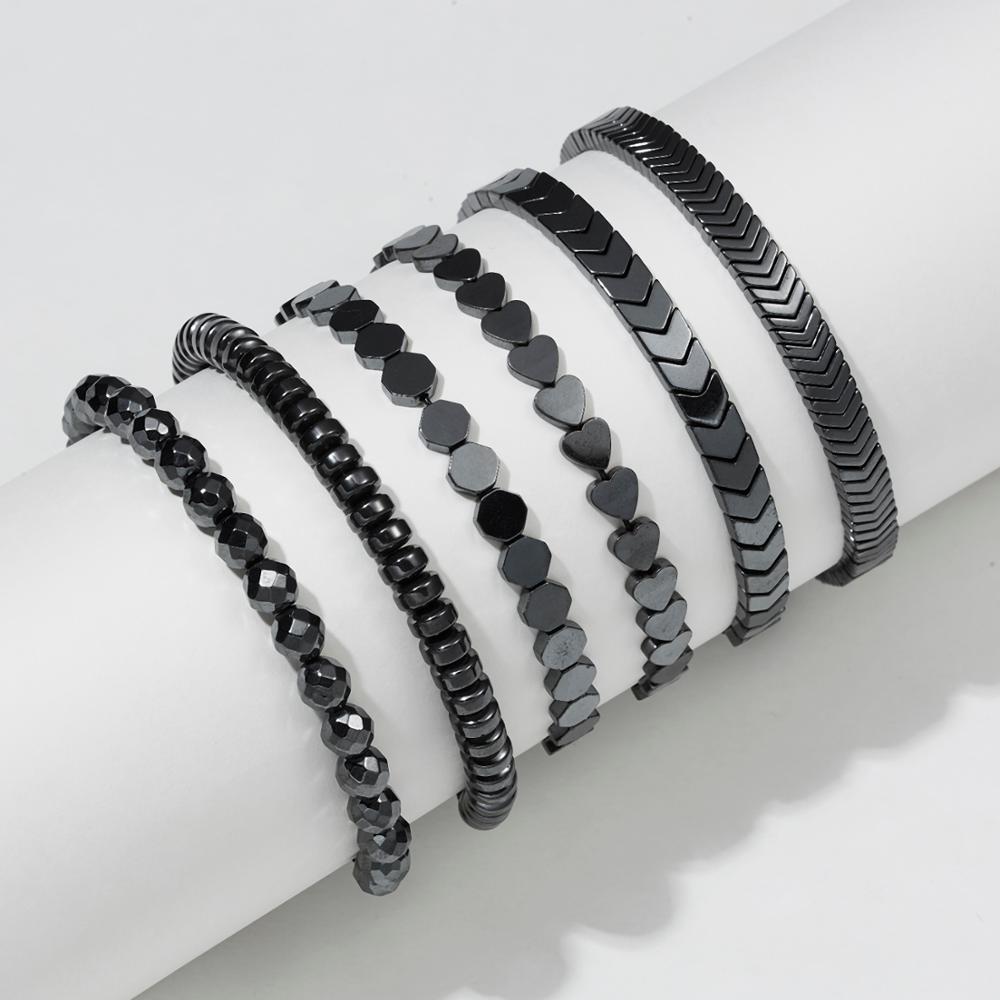 Men Women Magnetic Therapy Energy Healing Beads Bracelet Loss Weight Effective Black Stone Bracelets Therapy Arthritis Jewelry