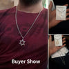Men Women Trendy Mogan David Star Pendant Necklace Israel Jewish Stainless Steel Chain Star of David Golden Charm Choker Jewelry