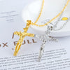 Men's Chained Christian Jewelry Gift Vintage Cross Crucifix Pendant and Golden Necklace Easter Gift парные кулоны collar hombre