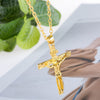 Men's Chained Christian Jewelry Gift Vintage Cross Crucifix Pendant and Golden Necklace Easter Gift парные кулоны collar hombre