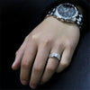 Men's Classic Retro Carved Inlaid Square AAA Zircon Open Style Ring  Jewelry (Size: Adjustable ) R0267