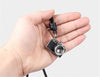 Men's Cool Creative Design Rock Charm Punk Black Brown Camera Pendant Necklace Genuine Leather Necklace