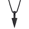 Men's Design Matte Black Long Necklace with Arrow Pendant Jewelry Chain Hip Hop Punk Rock Christmas Halloween Gift For Men Wome