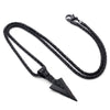 Men's Design Matte Black Long Necklace with Arrow Pendant Jewelry Chain Hip Hop Punk Rock Christmas Halloween Gift For Men Wome