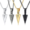 Men's Design Matte Black Long Necklace with Arrow Pendant Jewelry Chain Hip Hop Punk Rock Christmas Halloween Gift For Men Wome