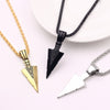 Men's Design Matte Black Long Necklace with Arrow Pendant Jewelry Chain Hip Hop Punk Rock Christmas Halloween Gift For Men Wome
